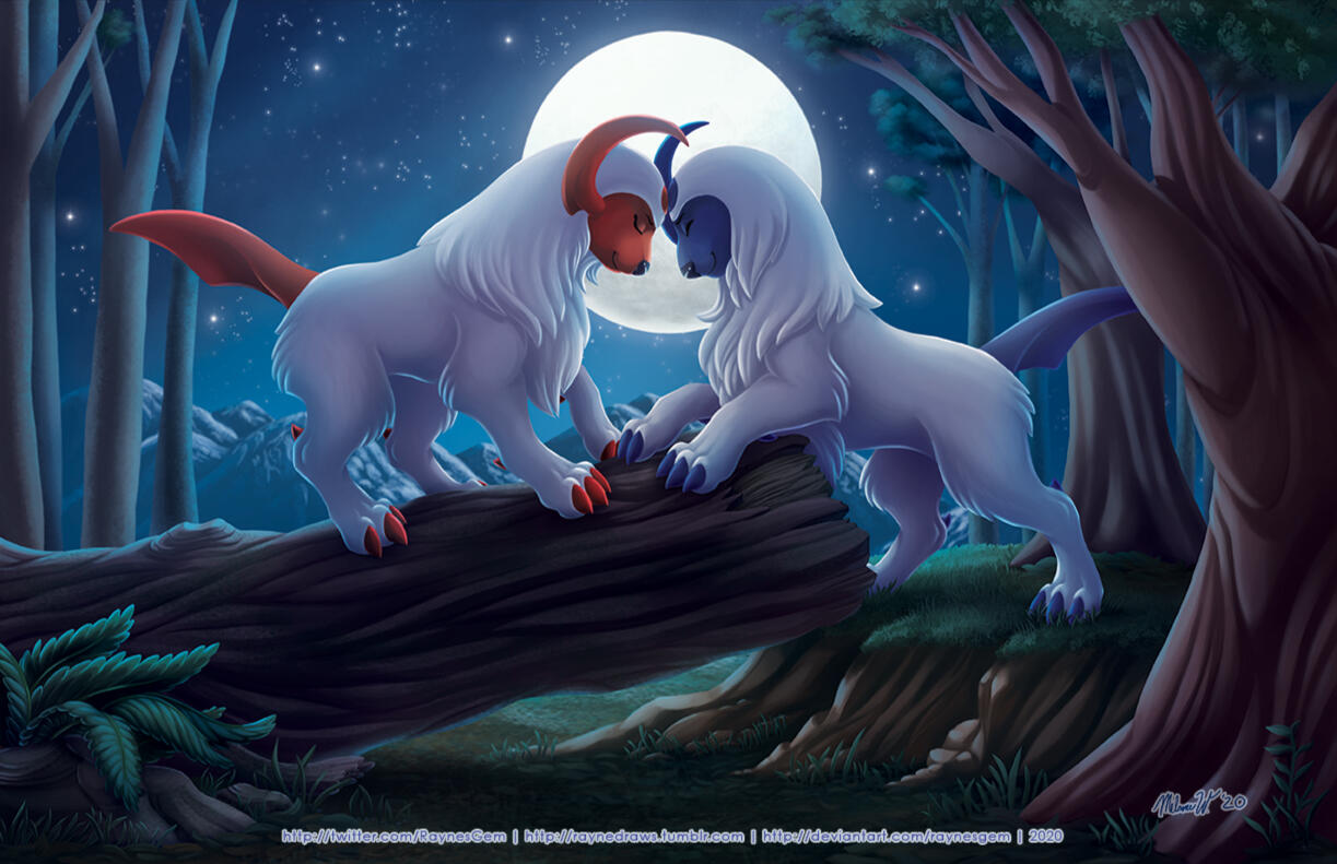 Moonlit Greeting, fan illustration, 2023